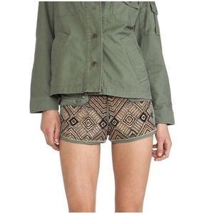 Capulet Women's Olive Green Beaded Shorts Size XS